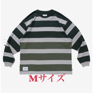 ダブルタップス(W)taps)のwtaps lane ls tee 22ss ボーダー グリーン Mサイズ(Tシャツ/カットソー(七分/長袖))