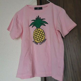 スーパーラヴァーズ(SUPER LOVERS)のSUPER LOVERS　スーパーラヴァーズ　Tシャツ　カットソー　ピンク(Tシャツ(半袖/袖なし))