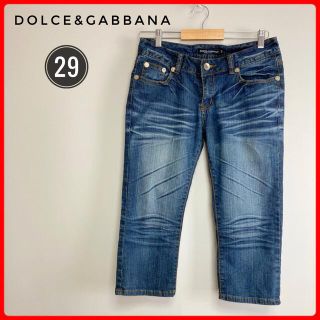 ドルチェアンドガッバーナ(DOLCE&GABBANA)の美品　DOLCE&GABBANAドルチェ&ガッパーナ　デニムハーフパンツ　刺繍(デニム/ジーンズ)