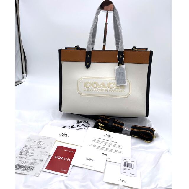 COACH(コーチ)の新品未使用⭐︎ COACH (コーチ)ハンドバッグ　オフホワイト　レザー　人気♡ レディースのバッグ(ハンドバッグ)の商品写真