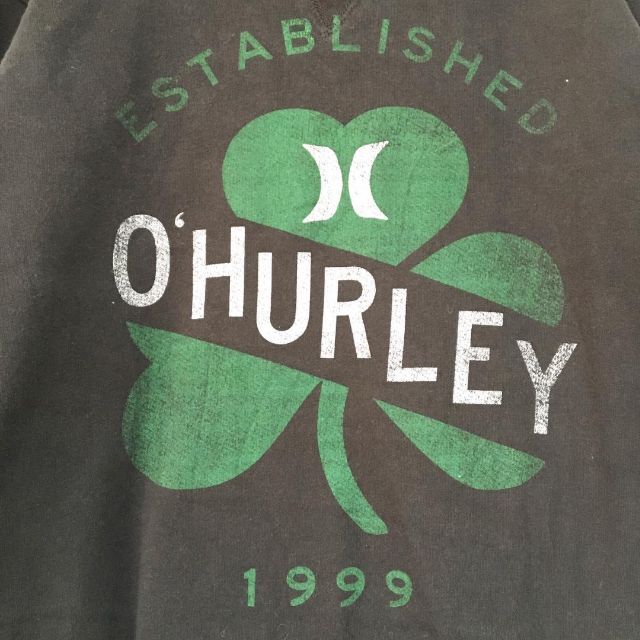 Hurley(ハーレー)のa01 希少 Hurleyハーレー　三つ葉 クローバー ブランドロゴ スウェット メンズのトップス(スウェット)の商品写真