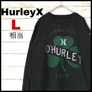 ハーレー(Hurley)のa01 希少 Hurleyハーレー　三つ葉 クローバー ブランドロゴ スウェット(スウェット)