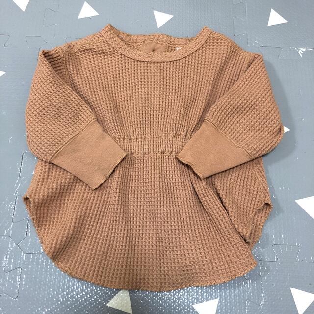 petit main(プティマイン)の【petit main 】ワッフルTシャツ80㎝ キッズ/ベビー/マタニティのベビー服(~85cm)(シャツ/カットソー)の商品写真