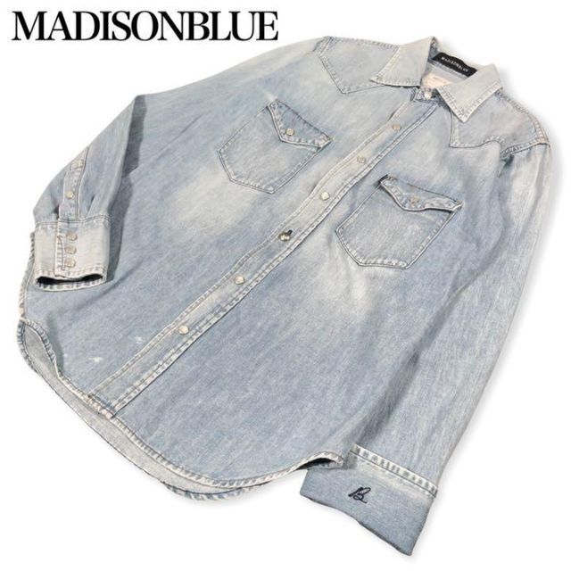 【美品】MADISON BLUE★マディソンブルー★デニムウエスタンシャツ