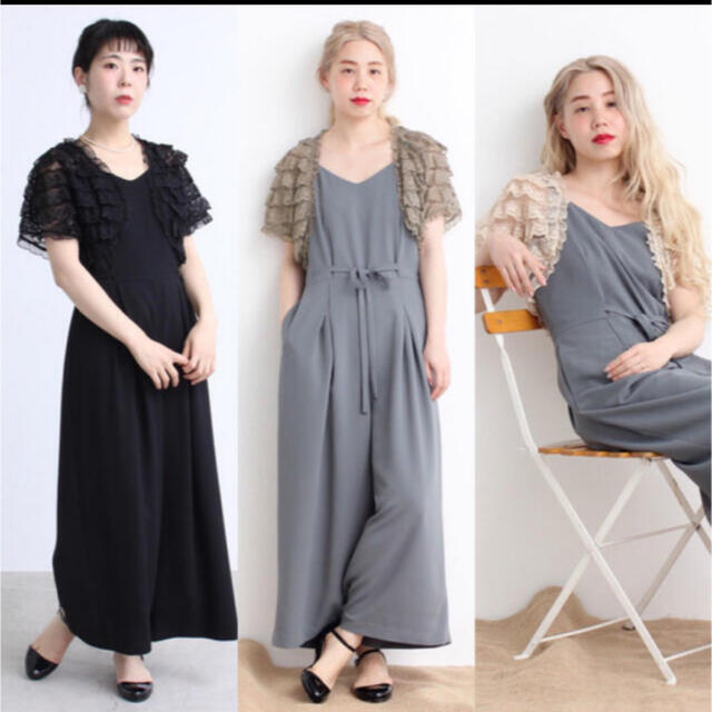 Dot＆Stripes CHILD　WOMAN レースティアード 羽織ブラウス