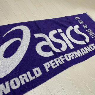 アシックス(asics)のアシックス asics スポーツタオル ジャカード 40×120cm 紫(タオル/バス用品)