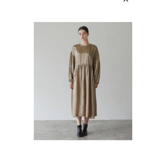 ワンピースmochi silk cotton gather dress