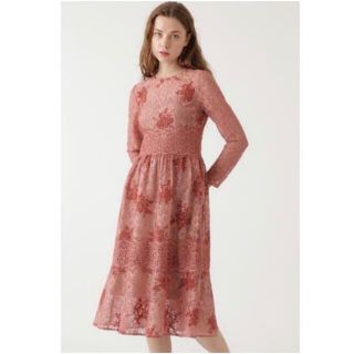 ジルスチュアート(JILLSTUART)のフラワーフロッキーレースワンピース(ロングワンピース/マキシワンピース)