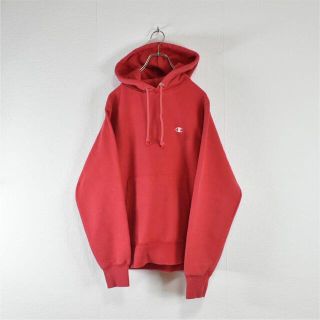 Champion REVERSE WEAVE レッド パーカー ワンポイント(パーカー)