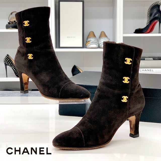 CHANEL シャネル ターンロック ショートブーツ