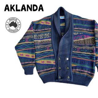 クージー(COOGI)の希少★AKLANDA オーストラリア製 3Dニットブルゾン ニットジャケット(ニット/セーター)