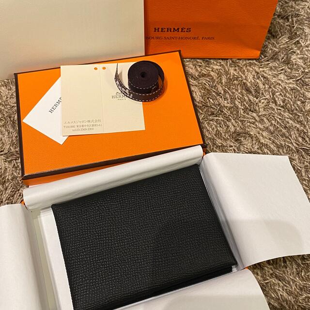 新品未使用 HERMES カルヴィ デュオ NOIR - 財布