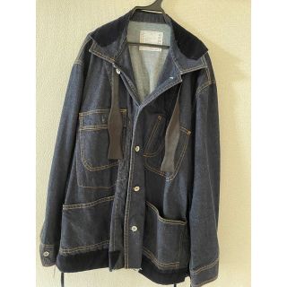 サカイ(sacai)のsacai 20SS ベロア切替デニムジャケット(Gジャン/デニムジャケット)