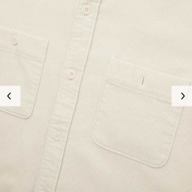 UNIQLO(ユニクロ)のUNIQLO ユニクロ　コーデュロイワークシャツ（長袖）ホワイト メンズのトップス(シャツ)の商品写真