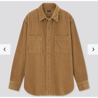 ユニクロ(UNIQLO)のUNIQLO ユニクロ コーデュロイワークシャツ（長袖）ベージュ(シャツ)