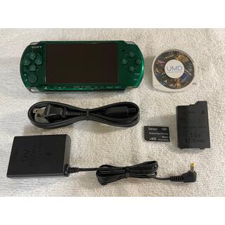 プレイステーションポータブル(PlayStation Portable)の良品　PSP-3000  スピリティッドグリーン(携帯用ゲーム機本体)