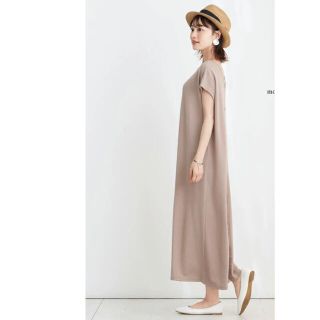 新品タグ付！3wayワッフルワンピース/L ロング丈 フレンチスリーブ(ロングワンピース/マキシワンピース)