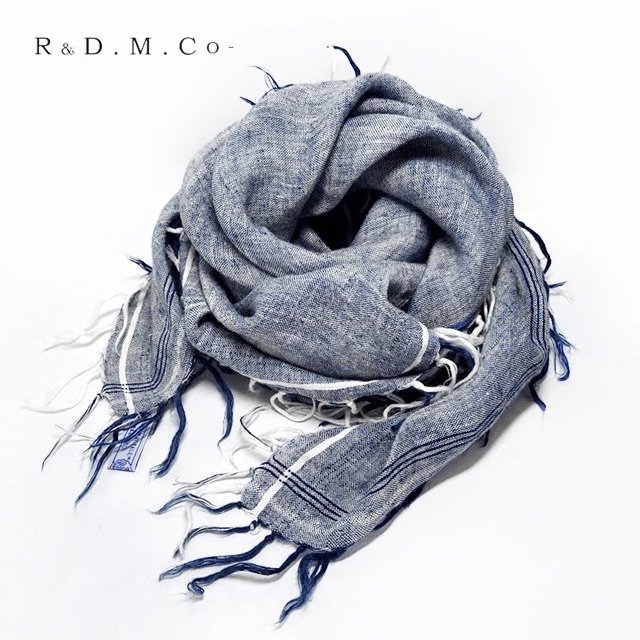 45R(フォーティファイブアール)の美品 R&D.M.Co-✨オールドマンズテーラー リネン フリンジ 大判ストール レディースのファッション小物(ストール/パシュミナ)の商品写真
