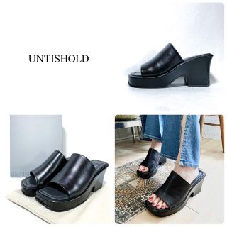 ビューティアンドユースユナイテッドアローズ(BEAUTY&YOUTH UNITED ARROWS)の■美品 定3.8万 アンチショルド UNTISHOLD サンダル 37 24 黒(サンダル)