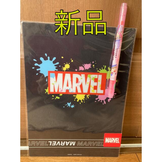 MARVEL(マーベル)の新品　MARVEL 下敷き＆名探偵コナン　ツインペン インテリア/住まい/日用品の文房具(ペン/マーカー)の商品写真