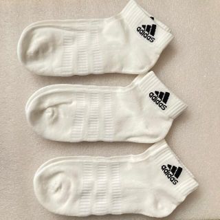 アディダス(adidas)のアディダス ショートソックス 3足組　25-27cm(ソックス)