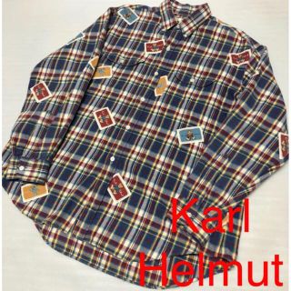 カールヘルム(Karl Helmut)の希少 Karl Helmut カールヘルム テディベア パッチワーク ネルシャツ(シャツ)