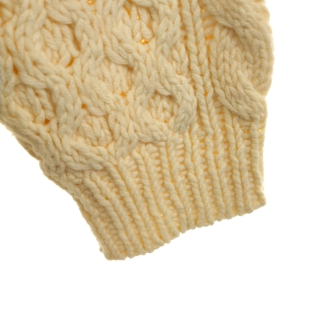 UNUSED(アンユーズド)のUNUSED アンユーズド Hand-knit cable crew neck sweater ハードキルトニットセーター US0954-C204S2 ホワイト メンズのトップス(ニット/セーター)の商品写真