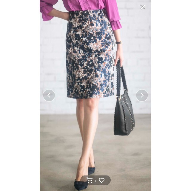 SunaUna(スーナウーナ)の美品♪ sunauna フラワージャガードスカート レディースのスカート(ひざ丈スカート)の商品写真