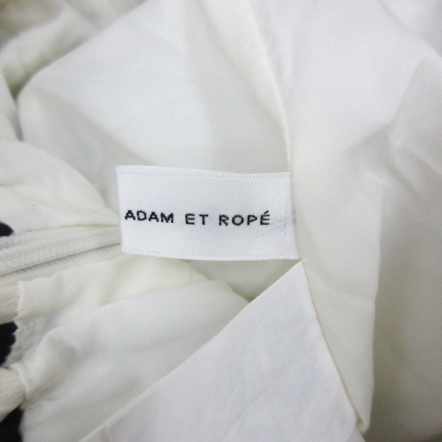 Adam et Rope'(アダムエロぺ)のアダムエロペ タイトスカート ひざ丈 ストライプ柄 F 白 黒 /FF19 レディースのスカート(ひざ丈スカート)の商品写真