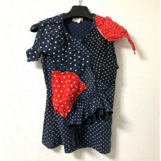 コムデギャルソン(COMME des GARCONS)のコムデギャルソン 水玉ドット柄 クレイジーパターン ノースリーブ カットソー(カットソー(半袖/袖なし))