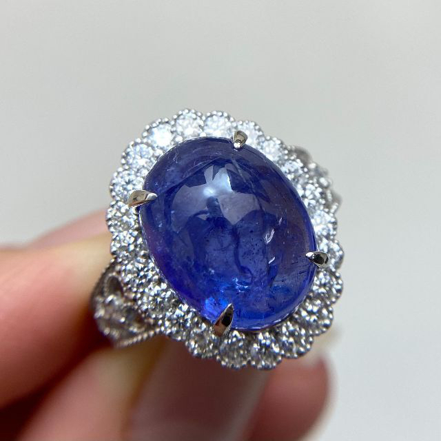 新品 タンザイナイト ダイヤ リング 10.61ct Pt900 レディースのアクセサリー(リング(指輪))の商品写真