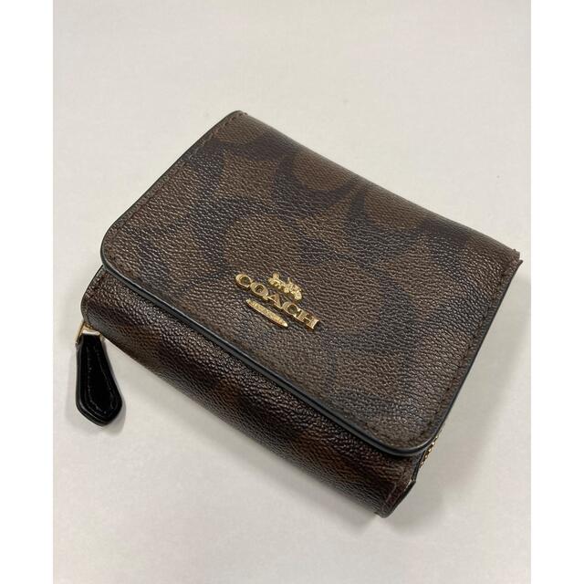 コーチ 財布 スモール トライフォールド ウォレット シグネチャー - 財布