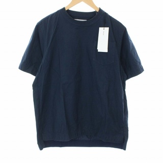サカイ(sacai)のサカイ コットンポプリンプルオーバーシャツ Tシャツ カットソー 半袖 2 紺(Tシャツ/カットソー(半袖/袖なし))