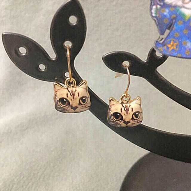 😸猫ちゃんピアス2点セット😸🐾ハンドメイド レディースのアクセサリー(ピアス)の商品写真