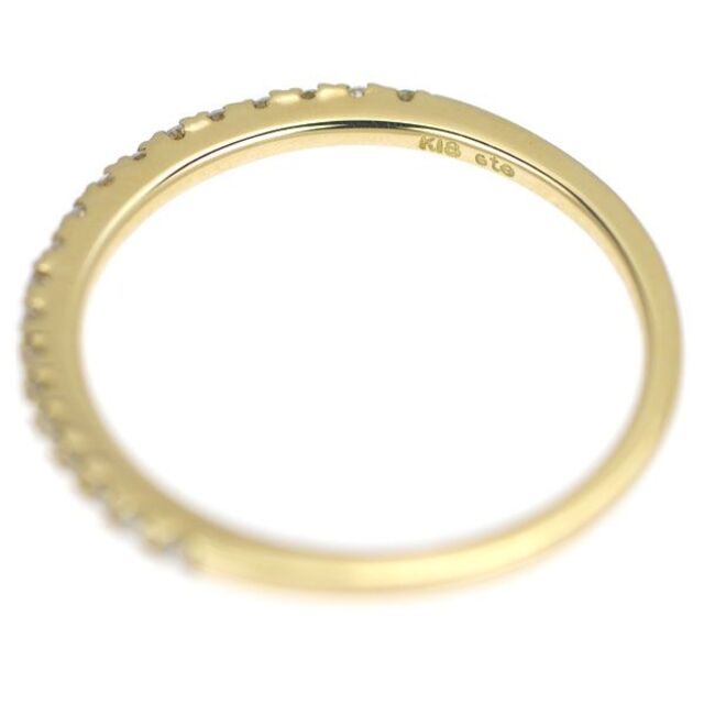 ete(エテ)のete K18YG ダイヤモンド ピンキーリング 0.05ct ハーフエタニティ レディースのアクセサリー(リング(指輪))の商品写真