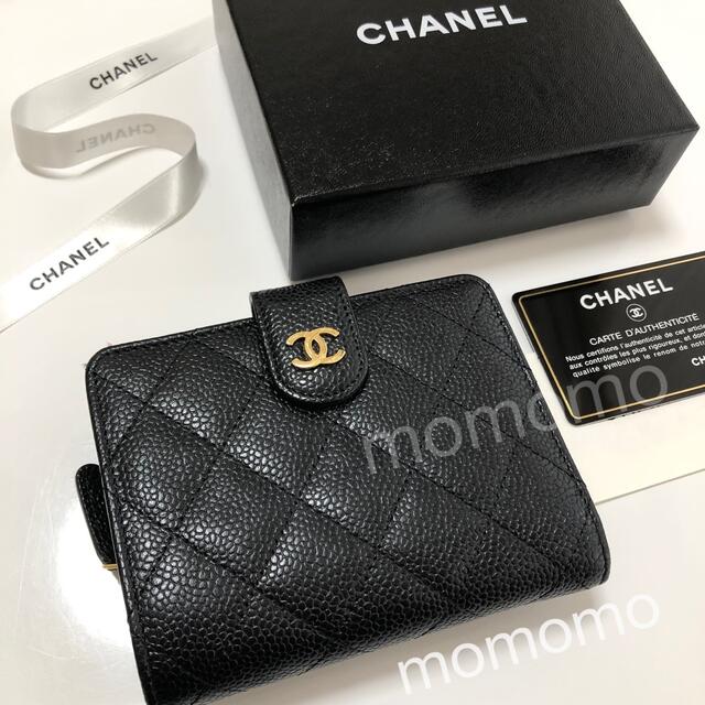 ファッション小物CHANEL 未使用 キャビアスキンお財布