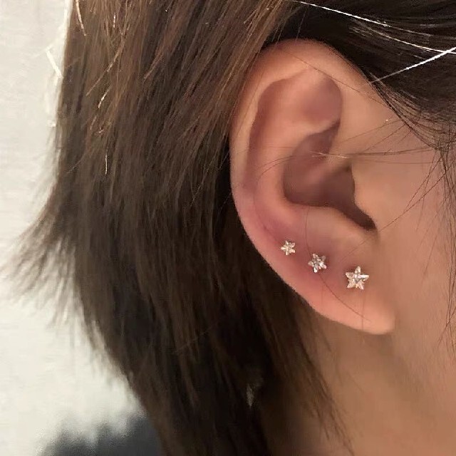 K10YG ダイヤモンドピアス キャッチのいらないピアス キャッチナッ