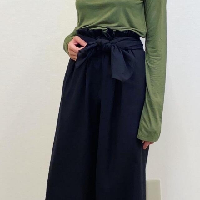 Plage(プラージュ)のbaserange TenaliPants Linen-Cotton Black レディースのパンツ(カジュアルパンツ)の商品写真