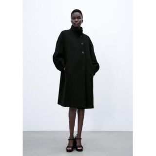 ザラ(ZARA)の【あた様専用】ZARA ウールブレンドハイネックコート　ハイネックコート(ロングコート)