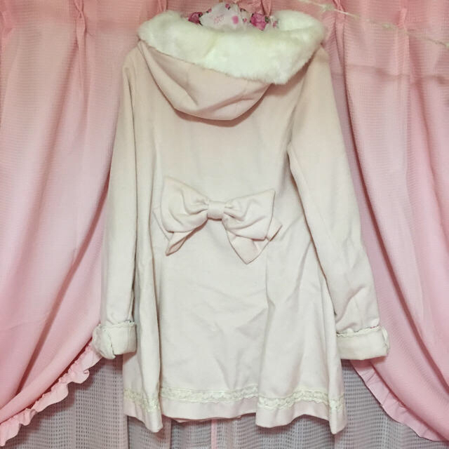 夢展望(ユメテンボウ)の夢展望♡ファーフード付お姫様コートスカートLL レディースのジャケット/アウター(ロングコート)の商品写真
