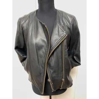 ヘルムートラング(HELMUT LANG)の美品⭐︎ヘルムートラング　レディースレザージャケット(ライダースジャケット)