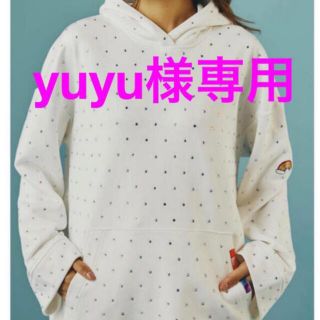 ダブルスタンダードクロージング(DOUBLE STANDARD CLOTHING)のyuuu 様専用❣️ダブスタ❣️完売❣️ラインストーン×レインボー刺繍パーカー(パーカー)