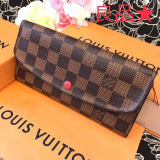 ルイヴィトン(LOUIS VUITTON)の正規品　良品☆ ルイヴィトン ダミエ エミリー　長財布(財布)