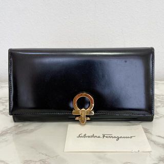 サルヴァトーレフェラガモ(Salvatore Ferragamo)の人気　Ferragamo フェラガモ 長財布 レザー ブラック(長財布)