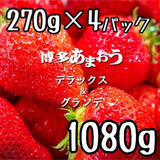 高級苺！！福岡県産【あまおう】グランデorデラックス5Lサイズ 4パック(2箱)(フルーツ)