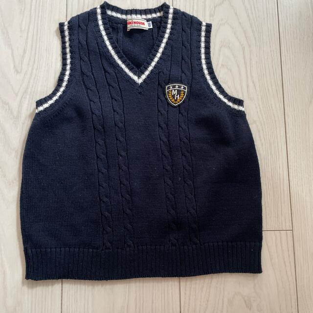 mikihouse(ミキハウス)のミキハウス  美品　ニットベスト　100 キッズ/ベビー/マタニティのキッズ服男の子用(90cm~)(ジャケット/上着)の商品写真