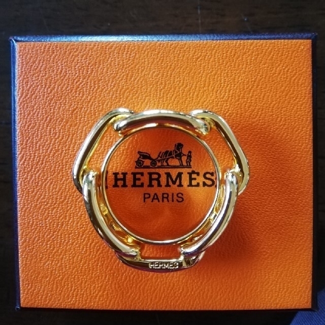 エルメス　スカーフリング　シェーヌダンクル　美品　HERMES