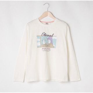 メゾピアノジュニア(mezzo piano junior)のメゾピアノ新品タグ付き抗菌防臭ガーリープリントTシャツ140(Tシャツ/カットソー)