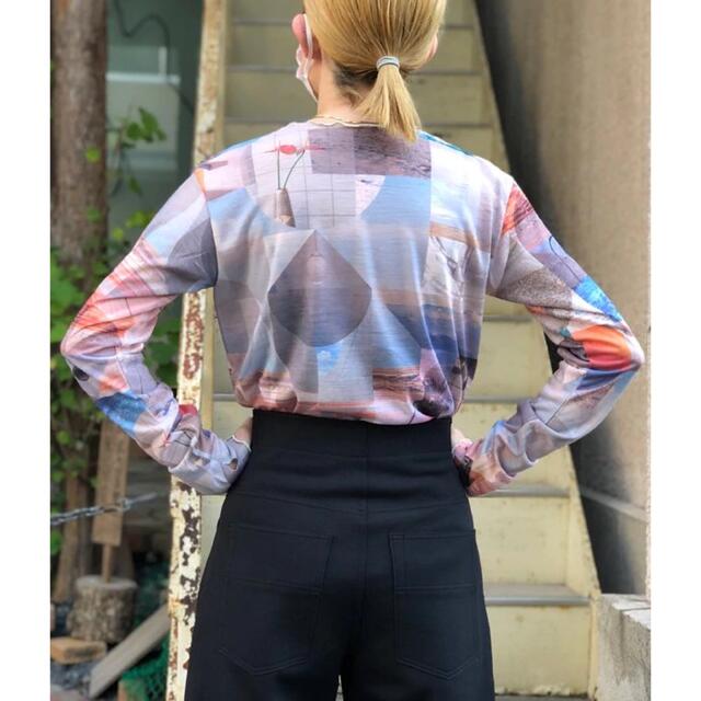 PHEENY(フィーニー)の【入手困難】PHEENY/PRINT FRILL CREW NECK レディースのトップス(カットソー(長袖/七分))の商品写真