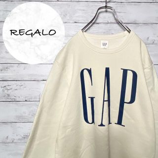 ギャップ(GAP)の【希少デザイン】GAPギャップ☆プリントデカロゴホワイトスウェット(スウェット)